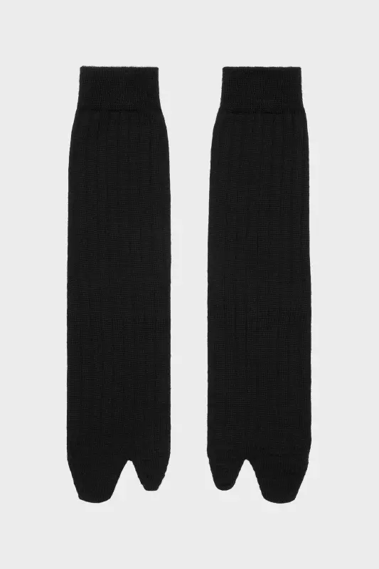 Maison Margiela Mens Black Wool Tabi Socks Black online