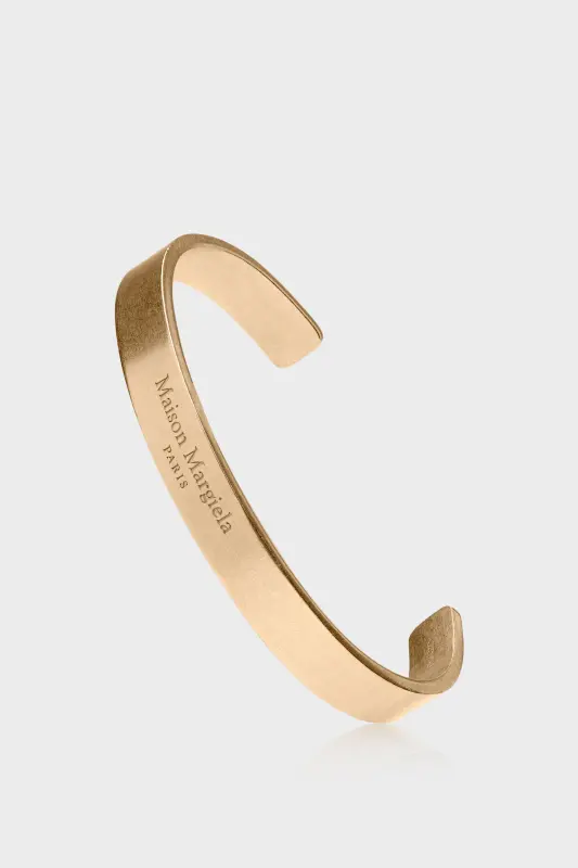 Maison Margiela Gold-toned Silver Wide Cuff Bracelet Yellow Gold Plating Burattato online