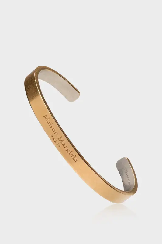 Maison Margiela Logo Medium-Width Cuff Bracelet Yellow online