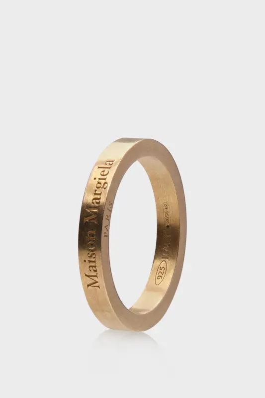 Maison Margiela Logo Ring Yellow Gold Plating Burattato online