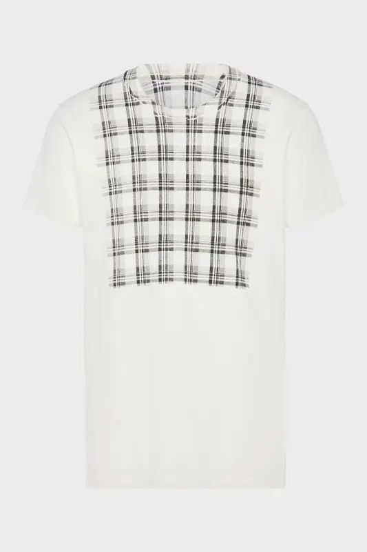 Maison Margiela Cotton T-shirt with check panel White online