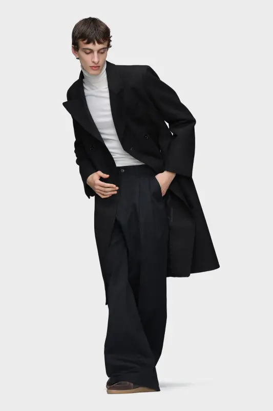 Maison Margiela Mens Black Wool Coat Black online