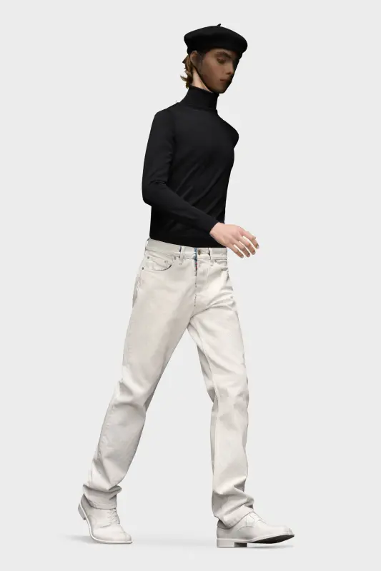 Maison Margiela White Mid-rise Straight-Leg Jeans White online