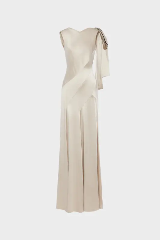 Maison Margiela Bias-cut Evening Gown Powder online