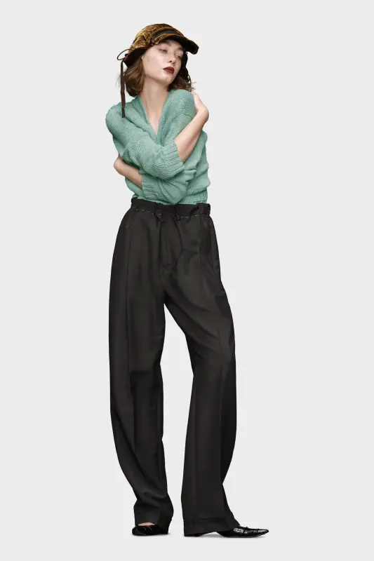 Maison Margiela Gardening hemp knit cardigan Light Blue online