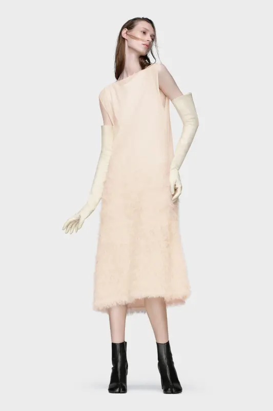 Maison Margiela Retrograde silk knit dress Blush online
