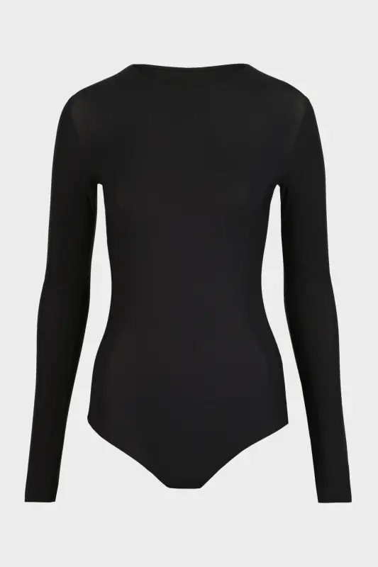 Maison Margiela Womens Black Technical Jersey Bodysuit Black online