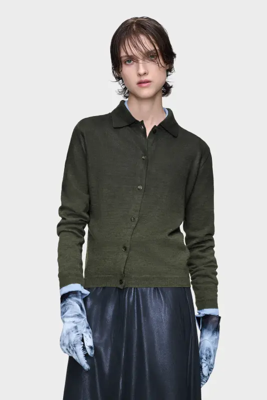 Maison Margiela Wool-blend cardigan Green online