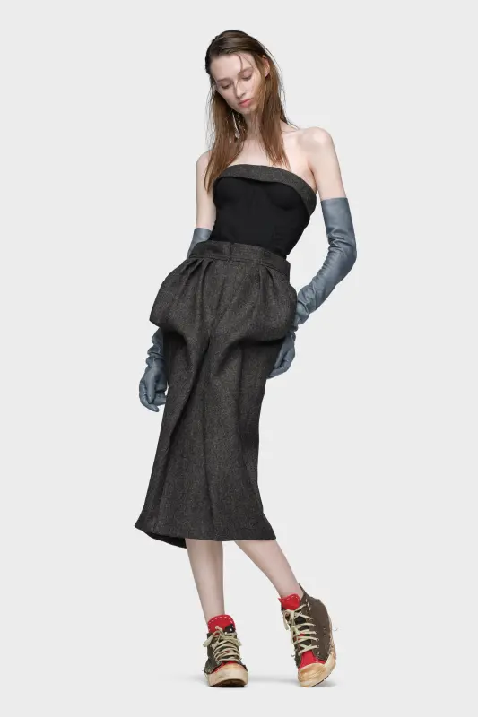 Maison Margiela Wool bustier dress Dark grey online