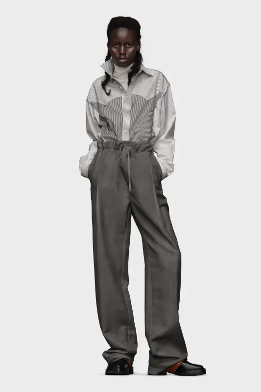 Maison Margiela Wool Mohair Trousers Dark taupe online