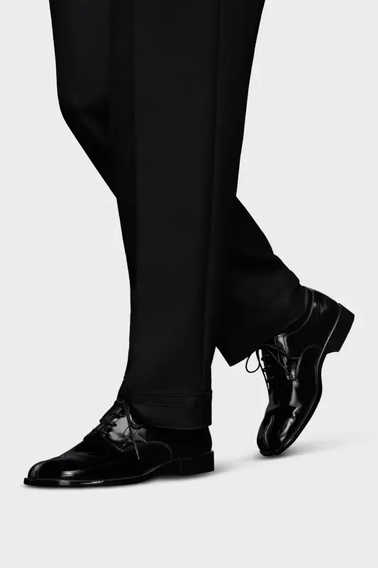 Maison Margiela Mens Black Leather Tabi Lace-Ups Black online