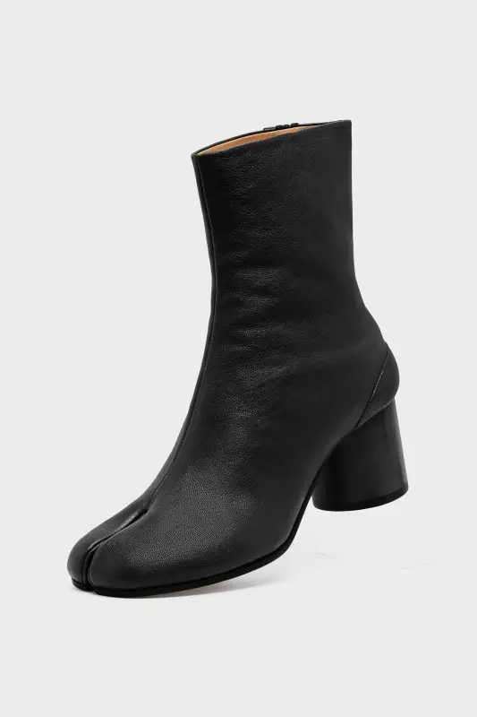 Maison Margiela Black Tabi Vintage Leather Boots Black Black online