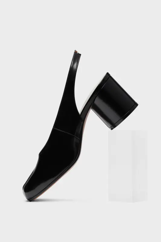 Maison Margiela Black Womens Tabi Leather Slingback Shoes Black online