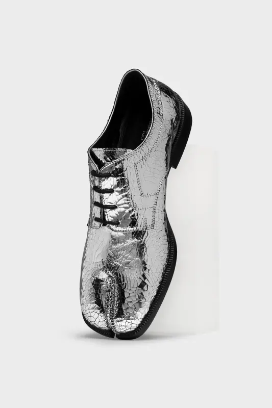 Maison Margiela Tabi Mirror Brogues Silver Silver online